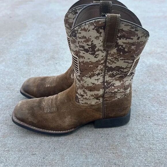 Ariat Sport Patriot Boot Brown Leather Men’s Size 5 - Picture 4 of 12